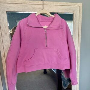 **RARE** Lululemon Lilac Pink Half-Zip scuba Cropped Sweatshirt M/L